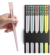 AYFDISHS Chopsticks,Chopsticks Dishwasher Safe,5 Pairs 9.45In/24cm Colorful Lightweight Fiberglas...