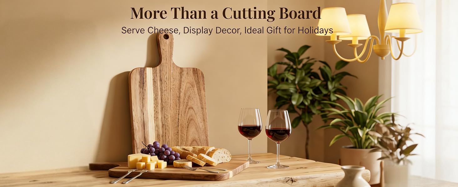 Wood Cutting Board with Handle