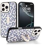 Jefonha for iPhone 16 Pro Max Case with Finger Hand Strap Kickstand, Trendy Cool Leaopard Cheetah...