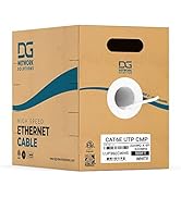 DG Network Solutions Cat6e Plenum (CMP), 500ft, 600MHz, Unshielded, UTP, 23AWG, Solid Bare Copper...