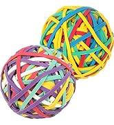 AMUU Rubber Band Ball #33 rubber bands 2 Pack ball About 300pcs colors rubber Bands for Office Sc...