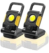 Tresda 18V/20V Cordless Work Light, 2Pack 25W Portable Flood Light Work for Dewalt 20V Max Batter...