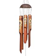 Afirst Bamboo Wind Chimes, 38" Sunflower Wooden Windchimes with Coconut Crown Valentine's Day Gif...