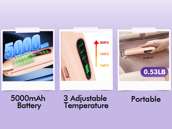 battet power hair straightener
