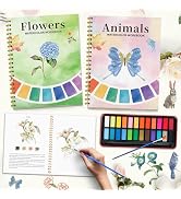 Cbcmpica Watercolor Workbook - Coloring Book Beginner Friendly Painting Kit, Watercolor Workbooks...