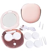 Contact Lens Cleaner Machine, Portable Ultrasonic Cleaning With USB Charger Mirror Tweezers Remov...