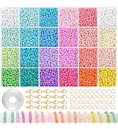 3mm Seed Beads for Jewelry Bracelet Making Kit 24 Colors Bracelet Making Kit for Girls Adults Fri...