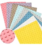 HHZZMIAO 8Pcs 20 x 20 Squares Minky Fleece Fabric Minky Dot Fabric for Plush Toys, Pillows and Cu...