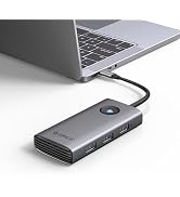 ORICO 6-in-1 USB C Docking Station with 4K@30Hz HDMI, 3 USB-A 3.0 & 1 USB-C 3.0 Ports (5 Gbps), 1...
