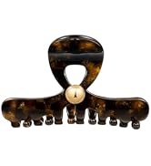 EVITA PERONI Large Hair Claw Clip - Acetate Hair Clip with Copper Metal Accessories, Flowing Shad...