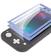 eXtremeRate 2 Pack Light Violet Border Transparent HD Clear Saver Protector Film, Tempered Glass ...