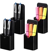 BEYGORM 4 Pack Magnetic Pen Holder for Whiteboard, Upgraded 1.5 mm Pencil Cup Organizer for Dry E...