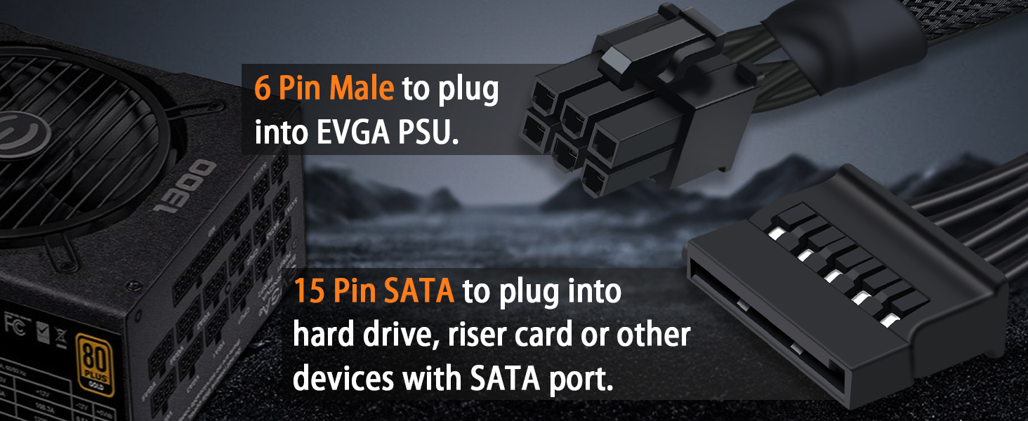 SATA Power Cable for EVGA PSUs