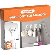 Aweshock Shower Hooks for Inside Shower, 20 Packs Wall Hangers Without Nails,Adhesive Wall Hooks ...