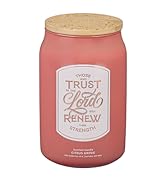 Christian Art Gifts Large Novelty Inspirational Scripture Glass Jar Candle for Women: Trust