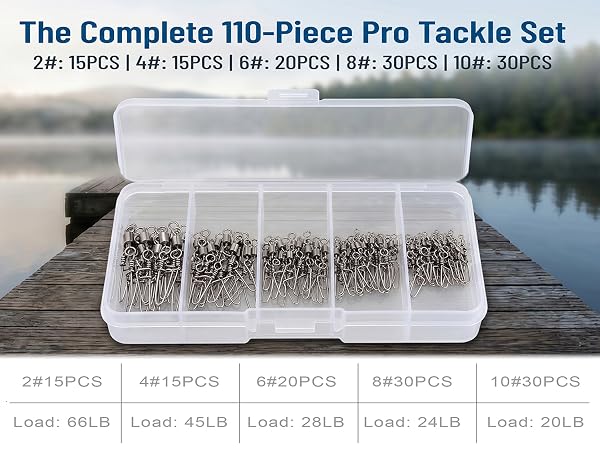 110Pcs Stainless Steel Fishing Power Speed Clips