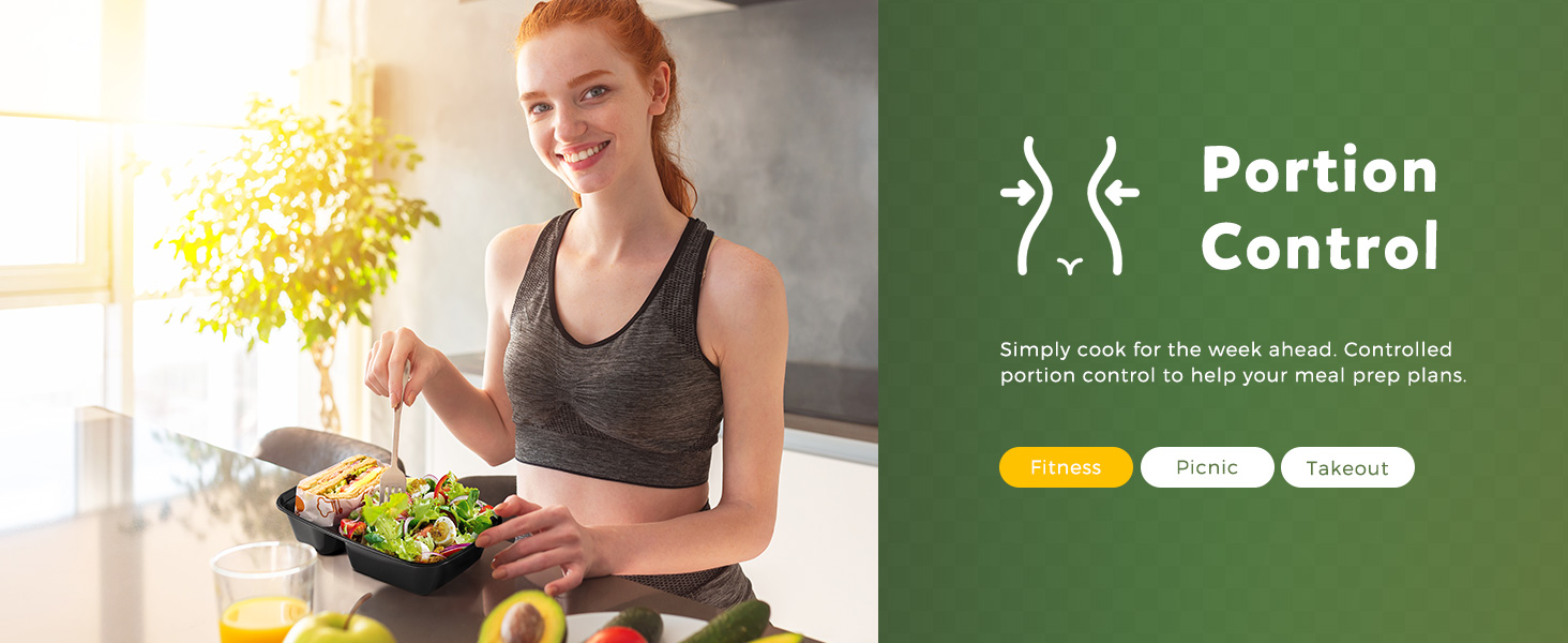 Portion Control-meal prep container