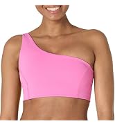 Essentials Women's Active FormFlex Buttery Soft Light Support One Shoulder Strappy Back Sp...