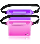 HEETA 2 Pack Waterproof Pouch, Screen Touch Sensitive Waterproof Dry Bag with Adjustable Waist St...