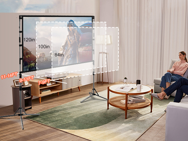 projector screen and stand
