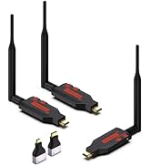 Wireless HDMI,One Transmitter and Two Receiver, 330FT/100M 4K Decode 1080P Output,Plug & Play Por...
