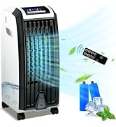 ARLIME Evaporative Air Cooler, 28" Portable Air Conditioner w/Remote, 1.7 Gallon Water Tank, 7.5H...