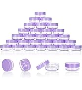 3 Gram Sample Containers with Lids, 50 Count Tiny Sample Jars, Empty Lip Balm Containers, Mini Co...