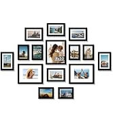 JCJMY 15 Pack Picture Frames Collage Wall Decor for Wall Hanging or Tabletop, Gallery Wall Frame ...
