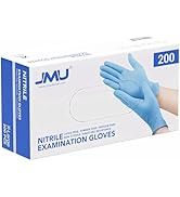 JMU Nitrile Exam Gloves 200-1200, 3.5mil Medical Gloves Latex Free Powder Free, Blue (XS/S/M/L/XL)