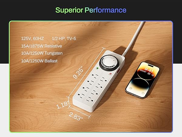 timed outlet power strip
