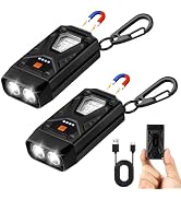Ciwuzxs EDC Flashlight Clip-On Light, Mini Keychain Flashlight, 7 Lighting Modes Compact Pocket C...