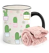 Cactus Gifts for Women, Unique Gifts Includes 11 Oz Coffee Mug Socks, Birthday Gift for Moms Sist...
