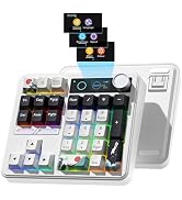 Womier SK30 Mechanical Numpad, Mini Keyboard with Screen & Knob, Bluetooth/2.4G/USB-C Wireless Nu...