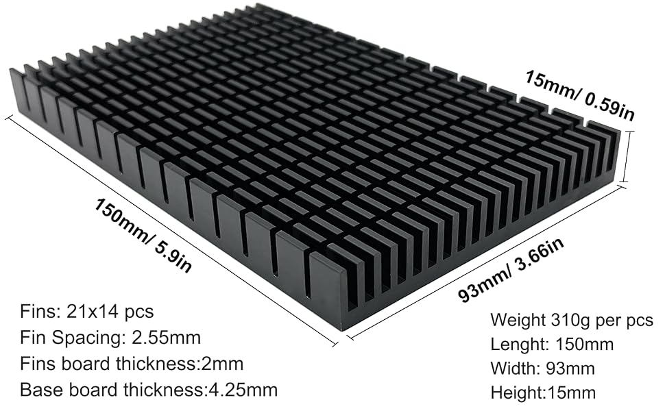 Heatsink 150MMx93x15mm