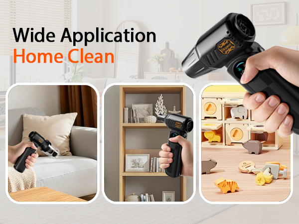 handheld vacuum and air blower for home cleaning sofas shelves toys corners and small spaces