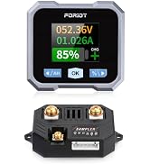 FORIOT Battery Monitor with 50A Shunt, 10-100V Coulometer with LCD Backlight Screen, Voltage Curr...