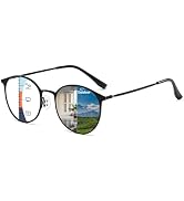 Myfeasy Photochromic Multifocal Progressive Reading Glasses Anti Blue Light Women's Multifocal Su...