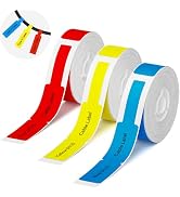 NIIMBOT Cable Label Tape D110 Label Maker Papers 3Rolls 0.47" X 4.29" (12 X 109mm) Cable Labels R...