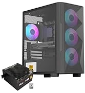 Rosewill FBM-X6 Micro ATX Mid Tower Case - Tempered Glass Side Panel, High Airflow, 4X PWM ARGB F...