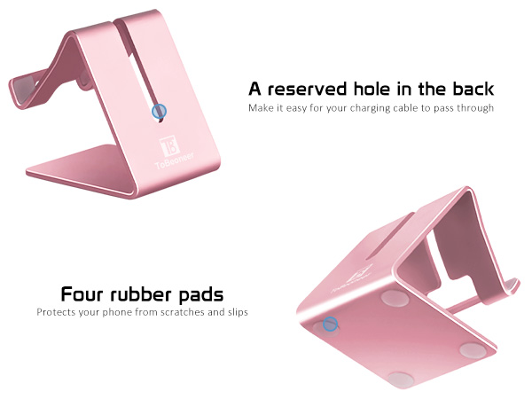 ToBeoneer cell phone stand holder for desk rose gold