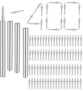 400 Pcs Double-Headed Skirting Nails with Sleeve Tools - Invisible Seamless Double Head Thread Na...