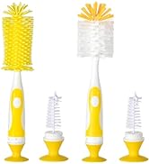 Ariseno Baby Bottle Brush Set, Bottle Brush for Baby, Bottle Cleaner Brush Set, Including Nylon a...