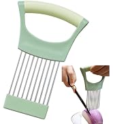 VIEASST Onion Holder for Slicing | Non-Slip TPR Handle, Safe Storage Tip Cover, Multi-Purpose Foo...