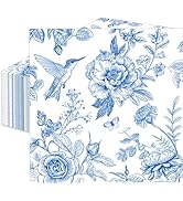 BLUE & WHITE FLORAL NAPKINS