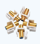 5 Pack RG6 Keystone Jack Insert, Coaxial Keystone Jack Insert