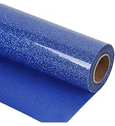 guangyintong Glitter Heat Transfer Vinyl Roll for T-Shirts HTV 12”X 8ft Iron on Transfer (J5-Sapp...