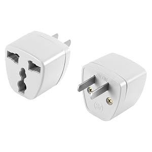 Adapter to Convert China, UK, AU, EU & other Plugs to US Plug Socket