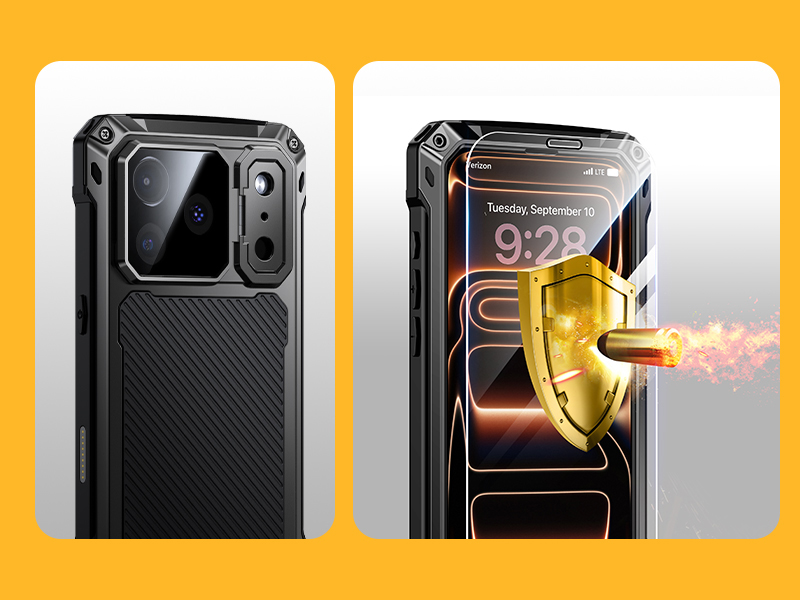 heavu duty iphone 17 pro max case metal