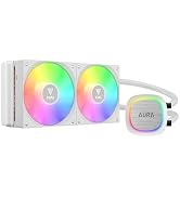 GAMDIAS AURA GL240 V2 CPU Liquid Cooler, 240mm AIO, 2 x 120mm ARGB PWM Fans, Low Noise, Rotatable...