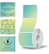 Thermal Labels Square Green 140 Labels/Roll